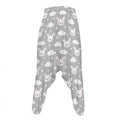 Rabbit And Cloud Pattern Print Hammer Pants