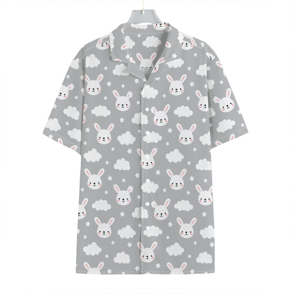 Rabbit And Cloud Pattern Print Hawaiian Shirt