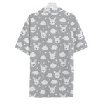 Rabbit And Cloud Pattern Print Hawaiian Shirt