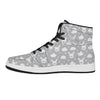 Rabbit And Cloud Pattern Print High Top Leather Sneakers