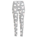 Rabbit And Cloud Pattern Print High-Waisted Pocket Leggings