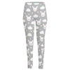 Rabbit And Cloud Pattern Print High-Waisted Pocket Leggings