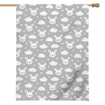 Rabbit And Cloud Pattern Print House Flag