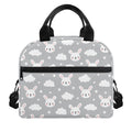 Rabbit And Cloud Pattern Print Insulated Lunch Bag