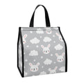 Rabbit And Cloud Pattern Print Insulated Lunch Tote