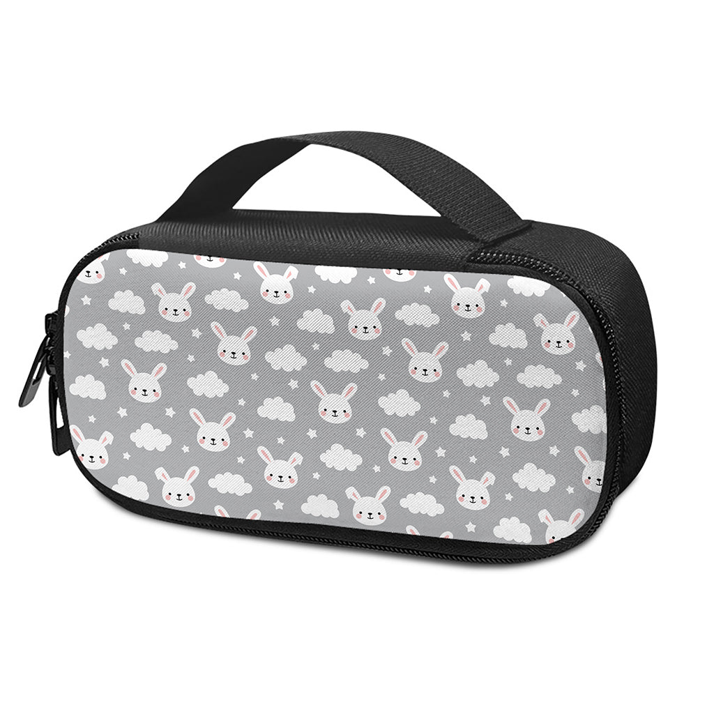Rabbit And Cloud Pattern Print Insulin Cooler Travel Case