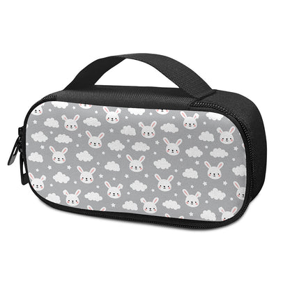 Rabbit And Cloud Pattern Print Insulin Cooler Travel Case