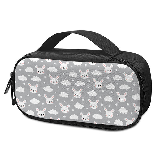 Rabbit And Cloud Pattern Print Insulin Cooler Travel Case