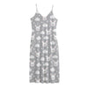 Rabbit And Cloud Pattern Print Jersey Midi Cami Dress