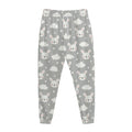 Rabbit And Cloud Pattern Print Jogger Pants