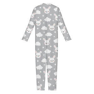 Rabbit And Cloud Pattern Print Jumpsuit