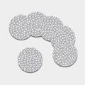 Rabbit And Cloud Pattern Print Leather Coaster Set