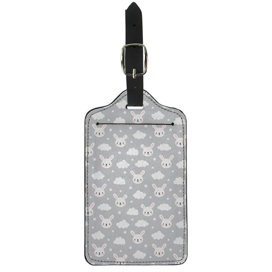 Rabbit And Cloud Pattern Print Luggage Tag