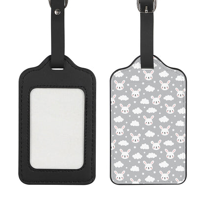 Rabbit And Cloud Pattern Print Luggage Tag