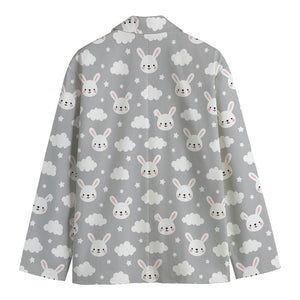 Rabbit And Cloud Pattern Print Men's Blazer