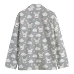 Rabbit And Cloud Pattern Print Men's Cotton Blazer