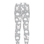 Rabbit And Cloud Pattern Print Men's leggings