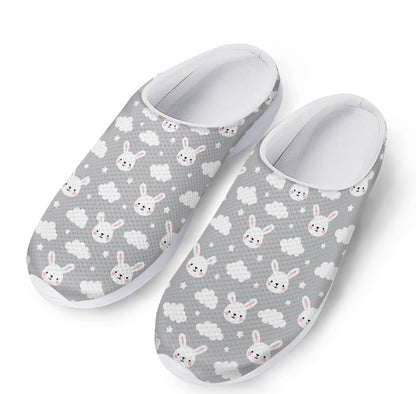 Rabbit And Cloud Pattern Print Mesh Casual Shoes