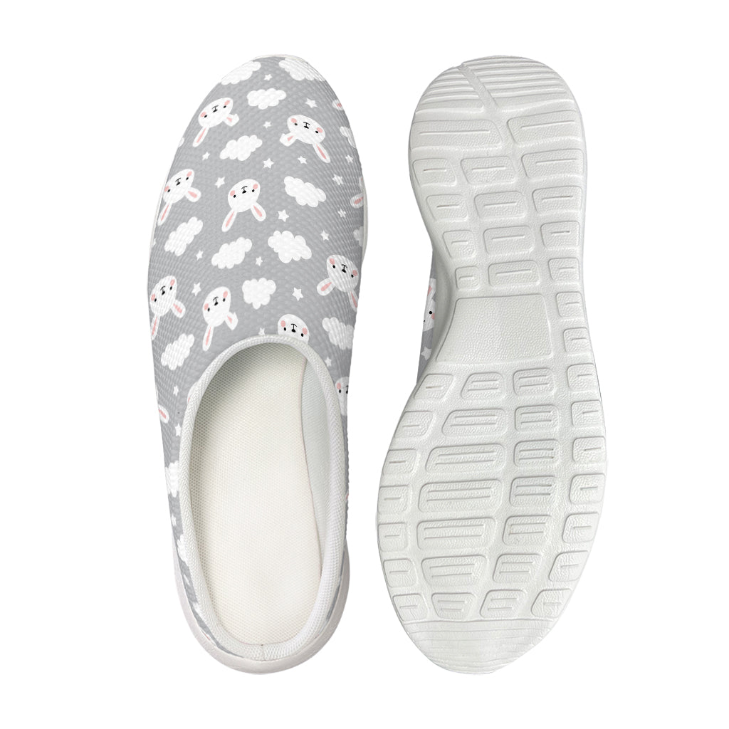 Rabbit And Cloud Pattern Print Mesh Casual Shoes