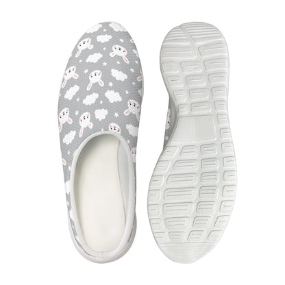 Rabbit And Cloud Pattern Print Mesh Casual Shoes