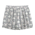 Rabbit And Cloud Pattern Print Mesh Shorts