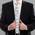Rabbit And Cloud Pattern Print Necktie