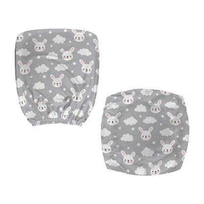 Rabbit And Cloud Pattern Print Office Chair Cover