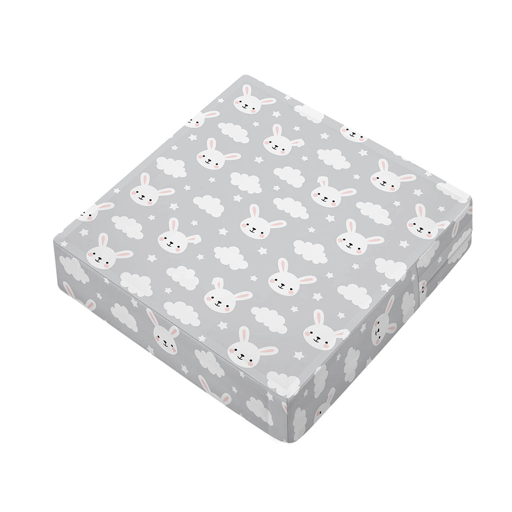 Rabbit And Cloud Pattern Print Outdoor Seat Cushion Cover
