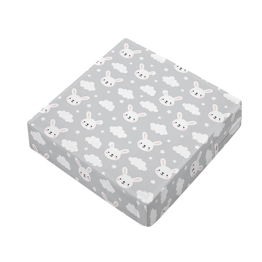 Rabbit And Cloud Pattern Print Outdoor Seat Cushion Cover