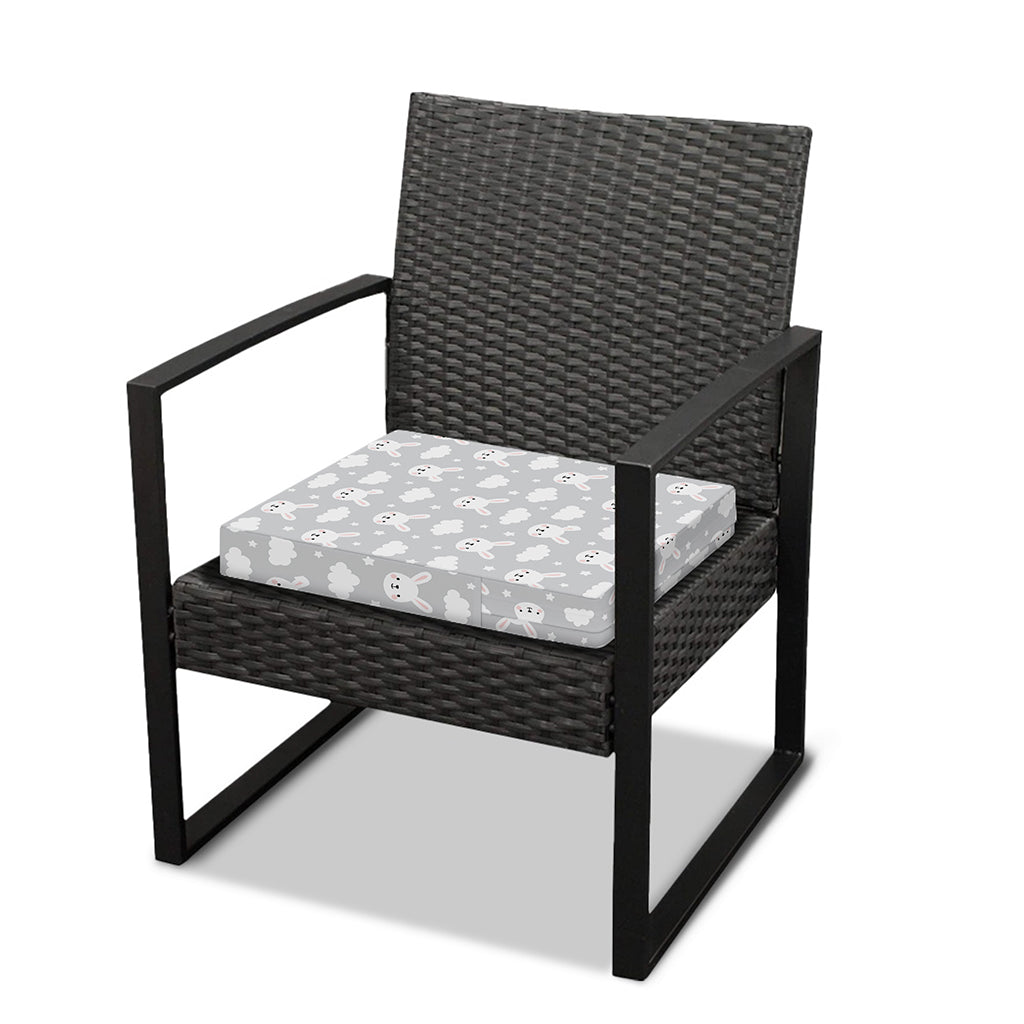 Rabbit And Cloud Pattern Print Outdoor Seat Cushion Cover