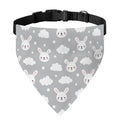 Rabbit And Cloud Pattern Print Over The Collar Dog Bandana