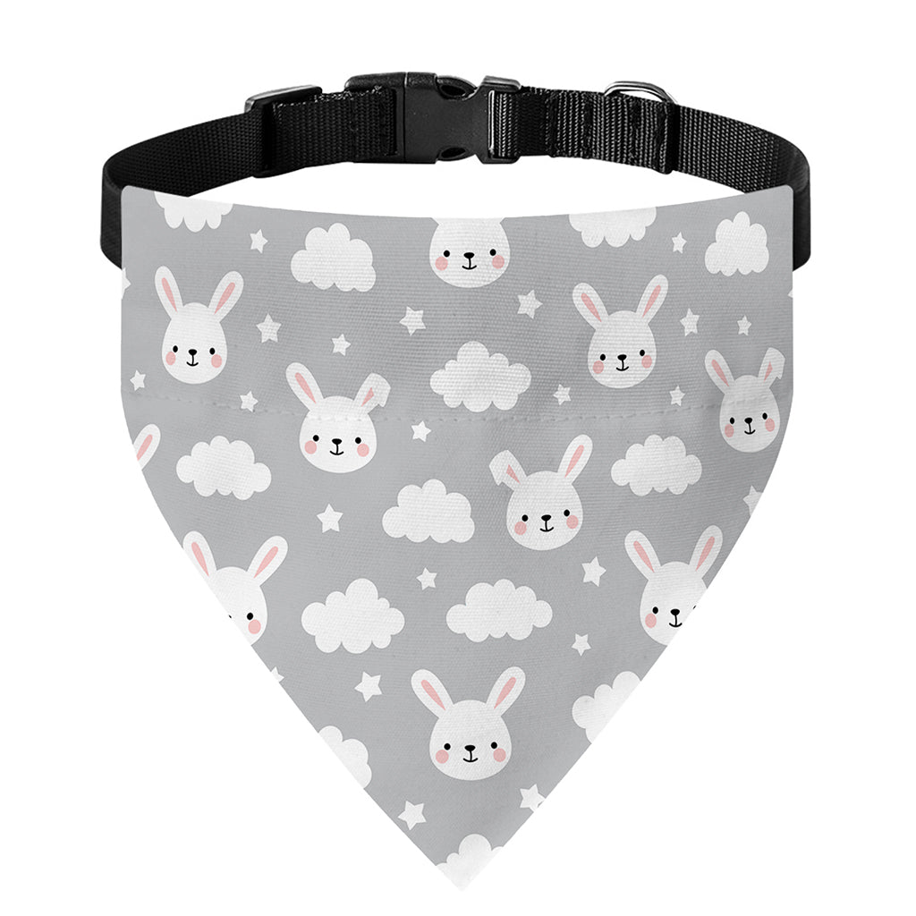 Rabbit And Cloud Pattern Print Over The Collar Dog Bandana
