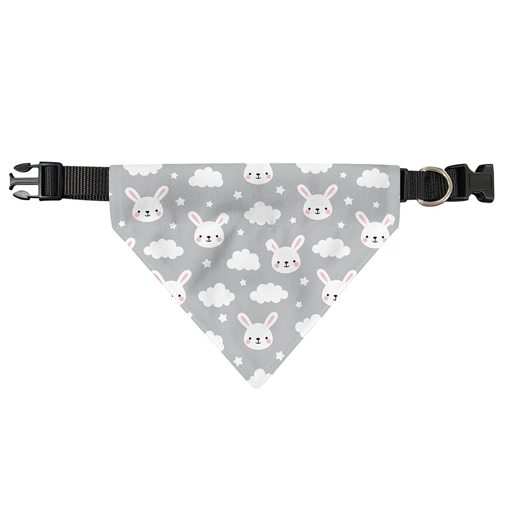 Rabbit And Cloud Pattern Print Over The Collar Dog Bandana