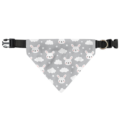 Rabbit And Cloud Pattern Print Over The Collar Dog Bandana