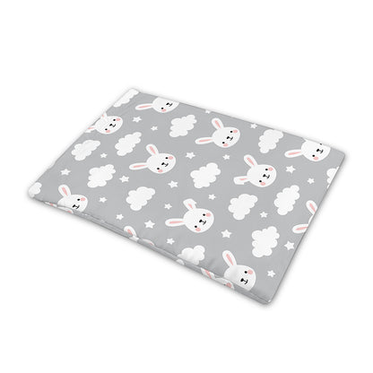 Rabbit And Cloud Pattern Print Pet Cooling Mat Cover