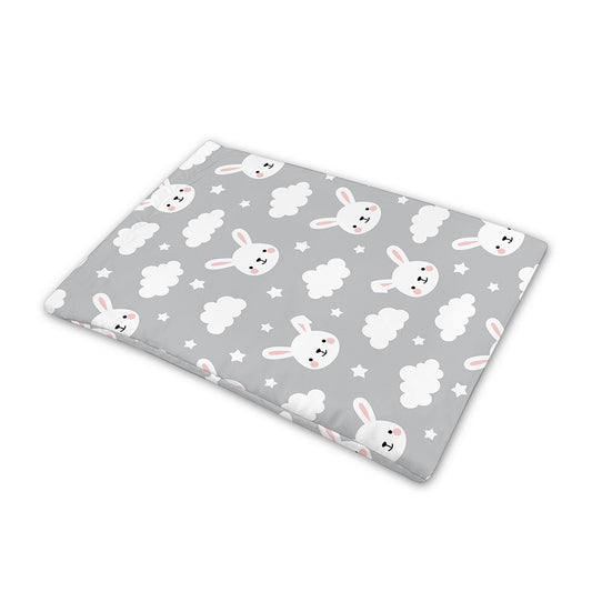 Rabbit And Cloud Pattern Print Pet Cooling Mat Cover