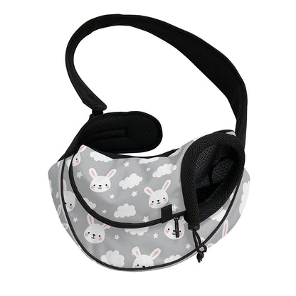 Rabbit And Cloud Pattern Print Pet Sling Carrier