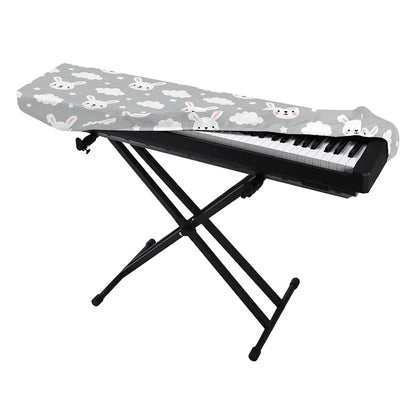 Rabbit And Cloud Pattern Print Piano Keyboard Cover