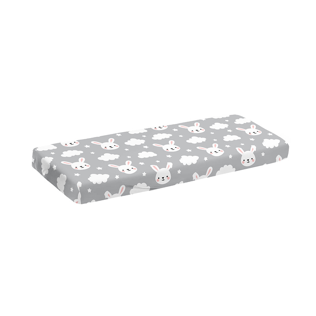 Rabbit And Cloud Pattern Print Piano Keyboard Cover