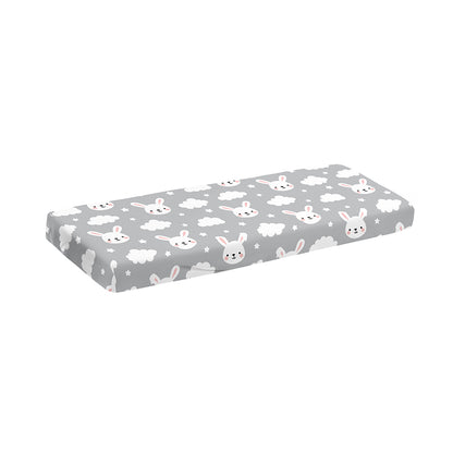 Rabbit And Cloud Pattern Print Piano Keyboard Cover