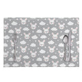 Rabbit And Cloud Pattern Print Placemat
