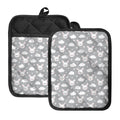 Rabbit And Cloud Pattern Print Pot Holders With Pocket