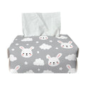Rabbit And Cloud Pattern Print Rectangle Tissue Box Cover