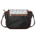 Rabbit And Cloud Pattern Print Saddle Bag