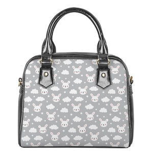 Rabbit And Cloud Pattern Print Shoulder Handbag