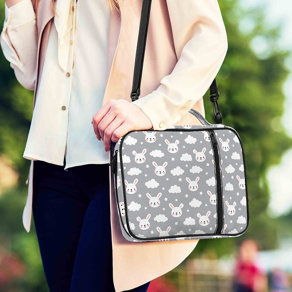 Rabbit And Cloud Pattern Print Shoulder Strap Bible Bag