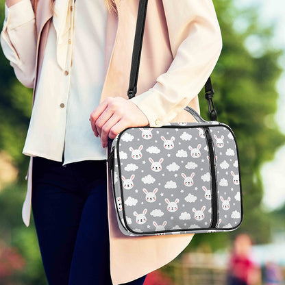 Rabbit And Cloud Pattern Print Shoulder Strap Bible Bag