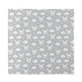 Rabbit And Cloud Pattern Print Silk Bandana