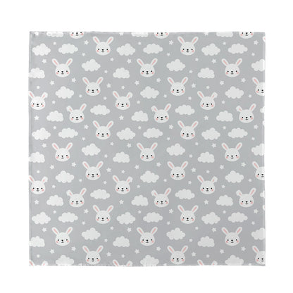 Rabbit And Cloud Pattern Print Silk Bandana