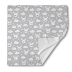 Rabbit And Cloud Pattern Print Silk Bandana